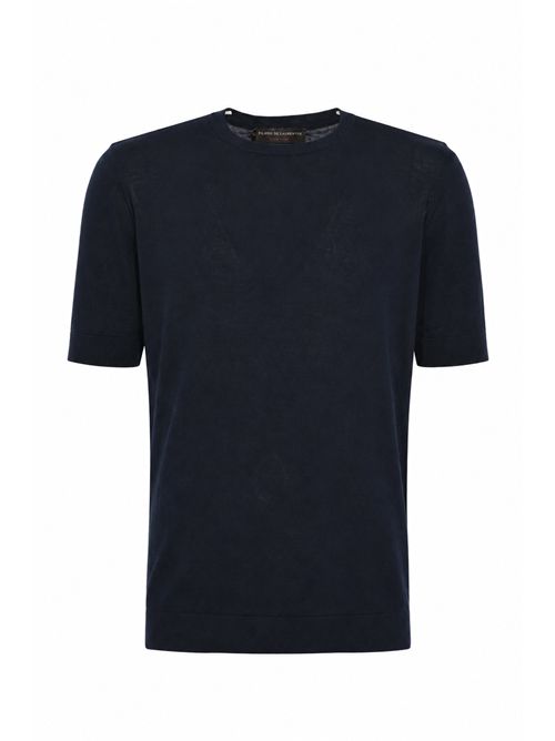 T-shirt in maglia di cotone Blu navy FILIPPO DE LAURENTIIS | TS0MC CR14R890